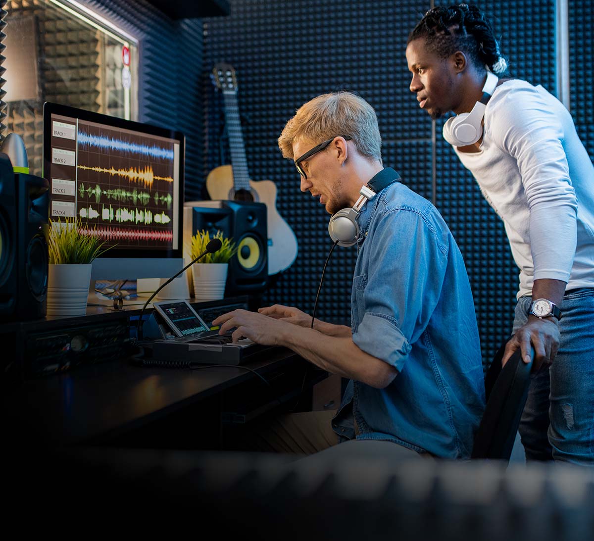 Music production studio with Behringer gear